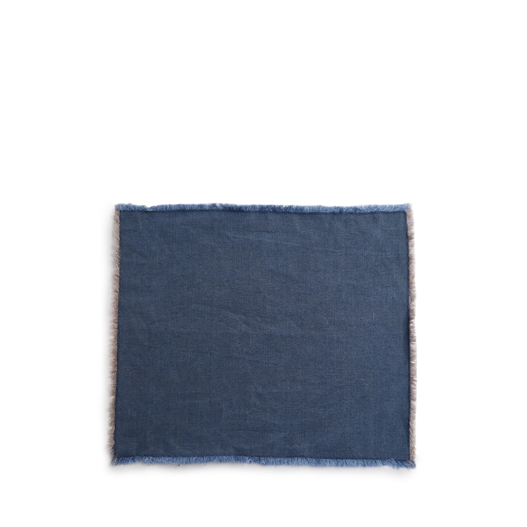 Linen Hopsack Placemat in Indigo Blue (Set of 2) Zoom Image 1