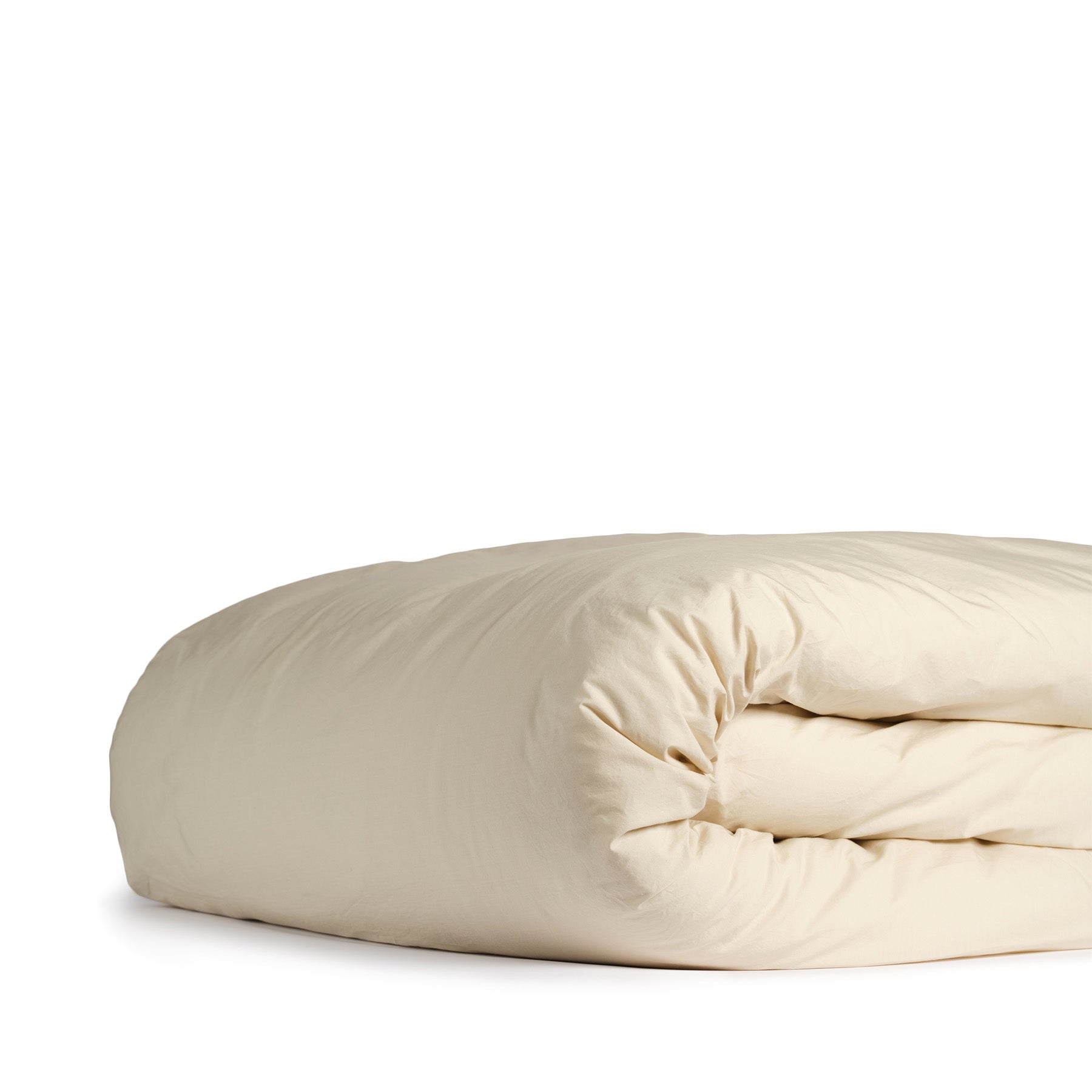 Percale Cotton Duvet Cover in Isabela Beige Zoom Image 2