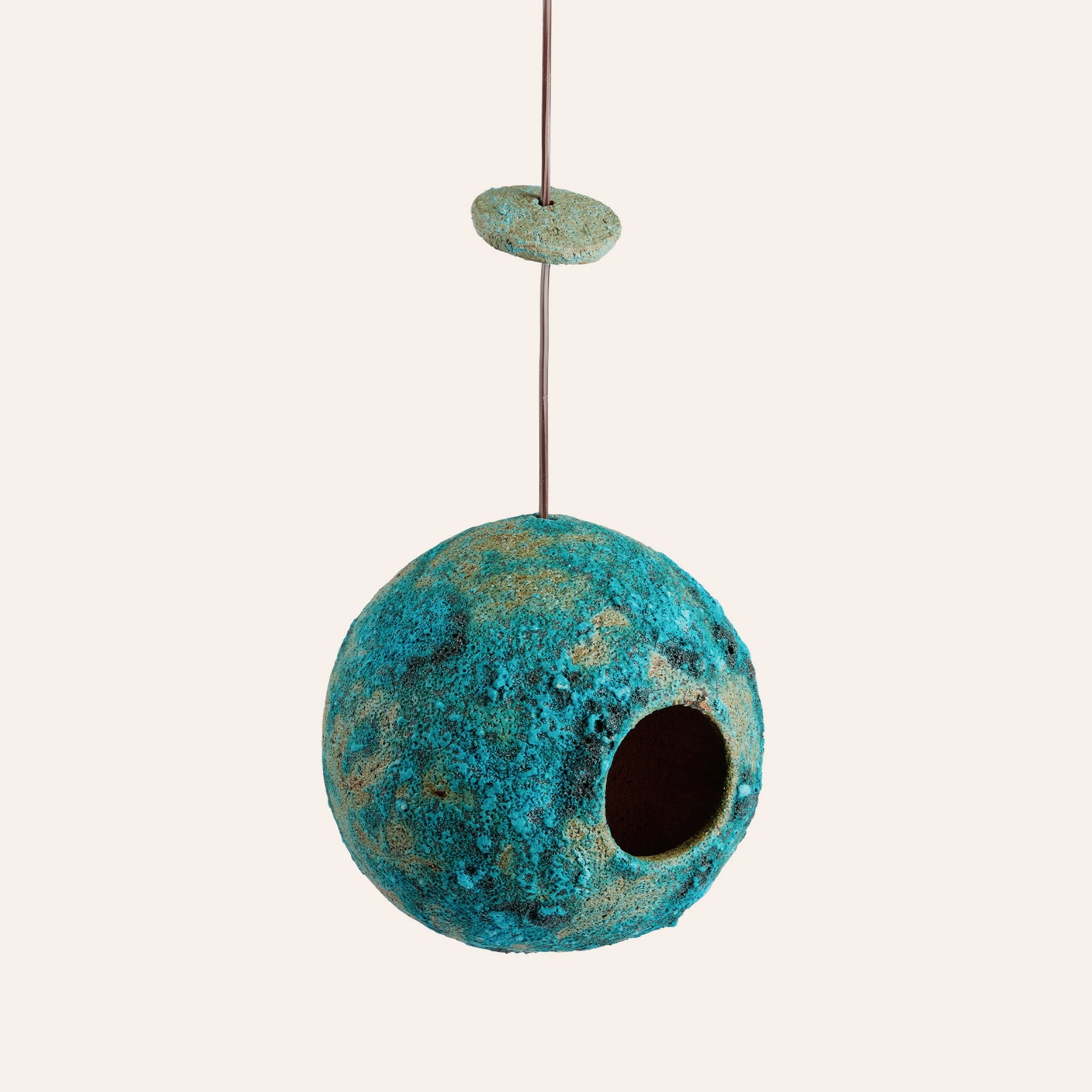 Ceramic Birdhouse in Blue