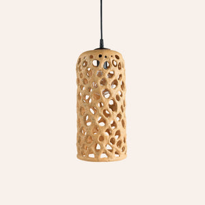 Large Cylinder Hanging Lantern in Tan