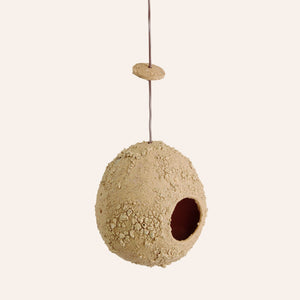 Ceramic Birdhouse in Tan