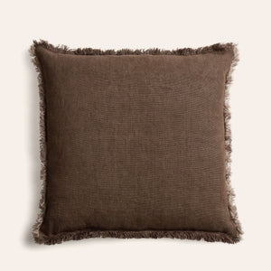 Hopsack Cushion in Moro Brown