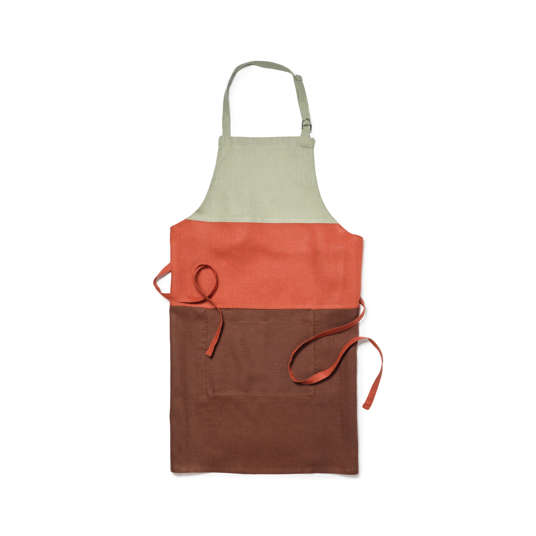 Tri-Color Linen Apron Zoom Image 1