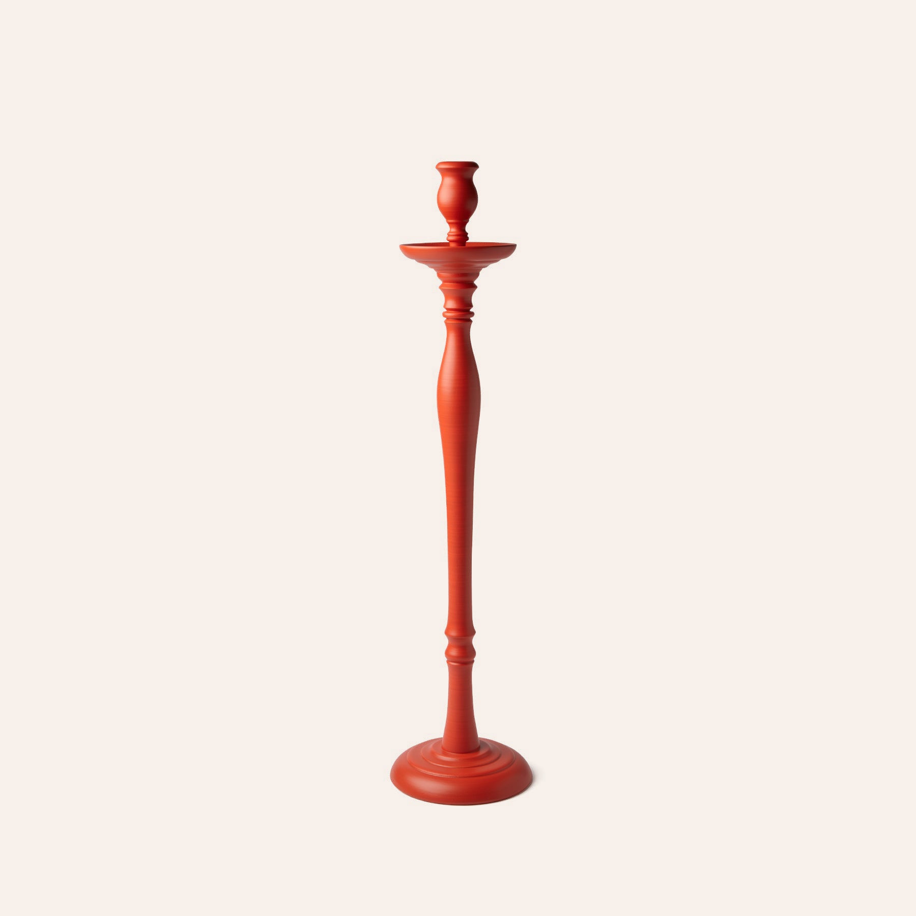 Large Candleholder in Brick Red