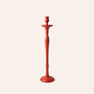 Large Candleholder in Brick Red