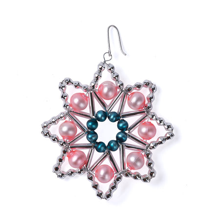 Star Ornament in Silver/Pink/Blue