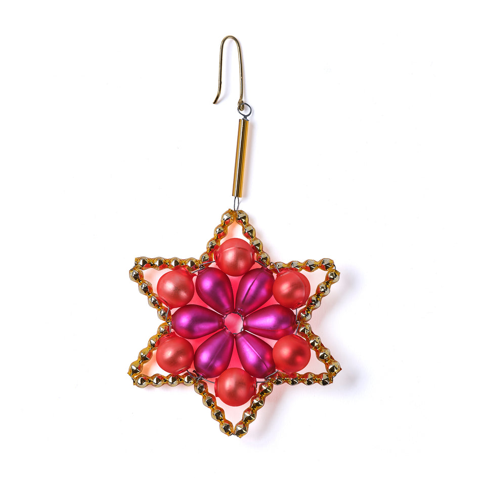 Star Ornament in Gold/Orange/Pink Image 1