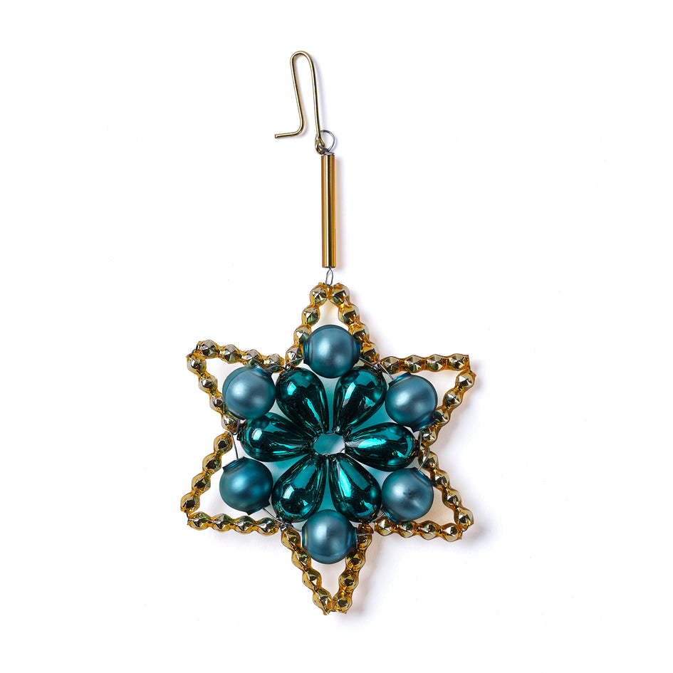 Star Ornament in Gold/Blue Image 1