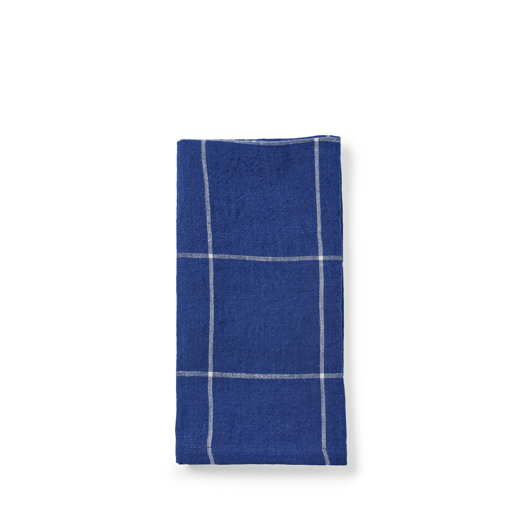 Windowpane Napkin in Cobalt Blue Zoom Image 1