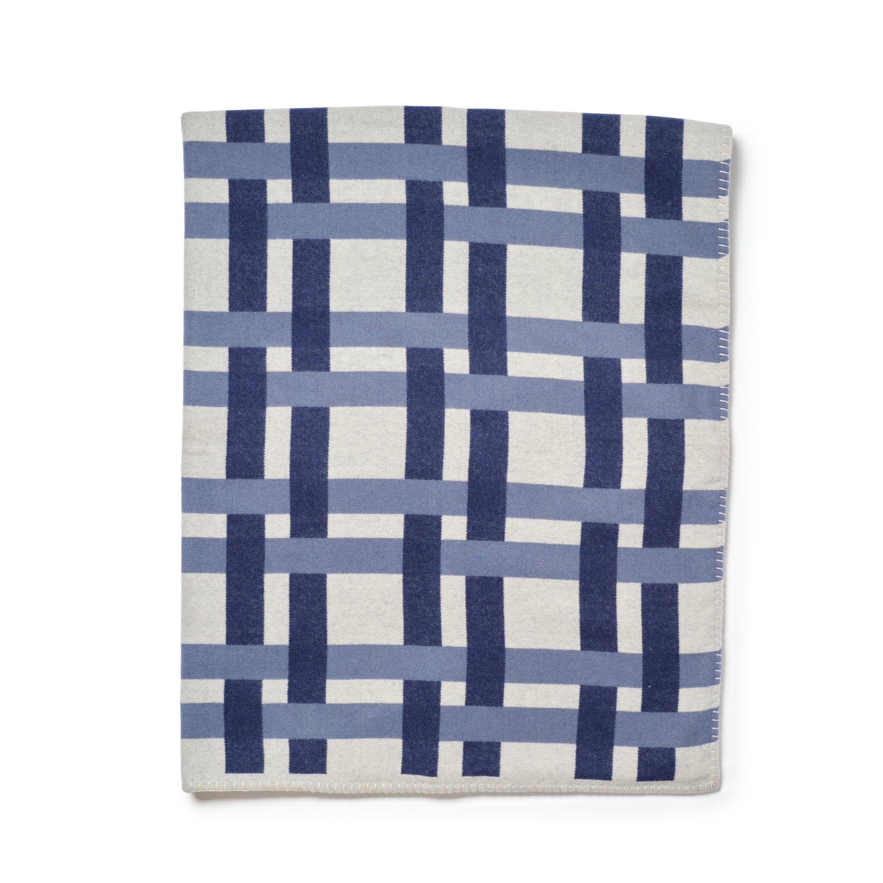 Rete Jacquard Blanket in Milk Zoom Image 1