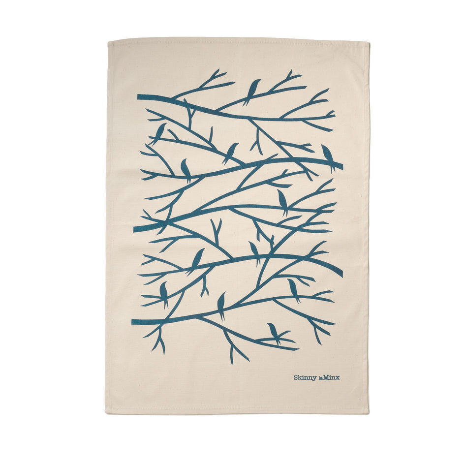 Waiting Tea Towel in Petrol Image 2