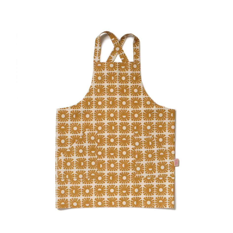 Sunshine Apron in Turmeric/Wedgewood Image 1