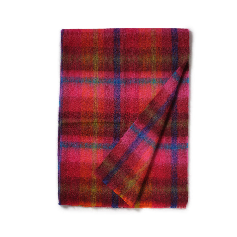 Mohair Throw in Hibiscus Image 1