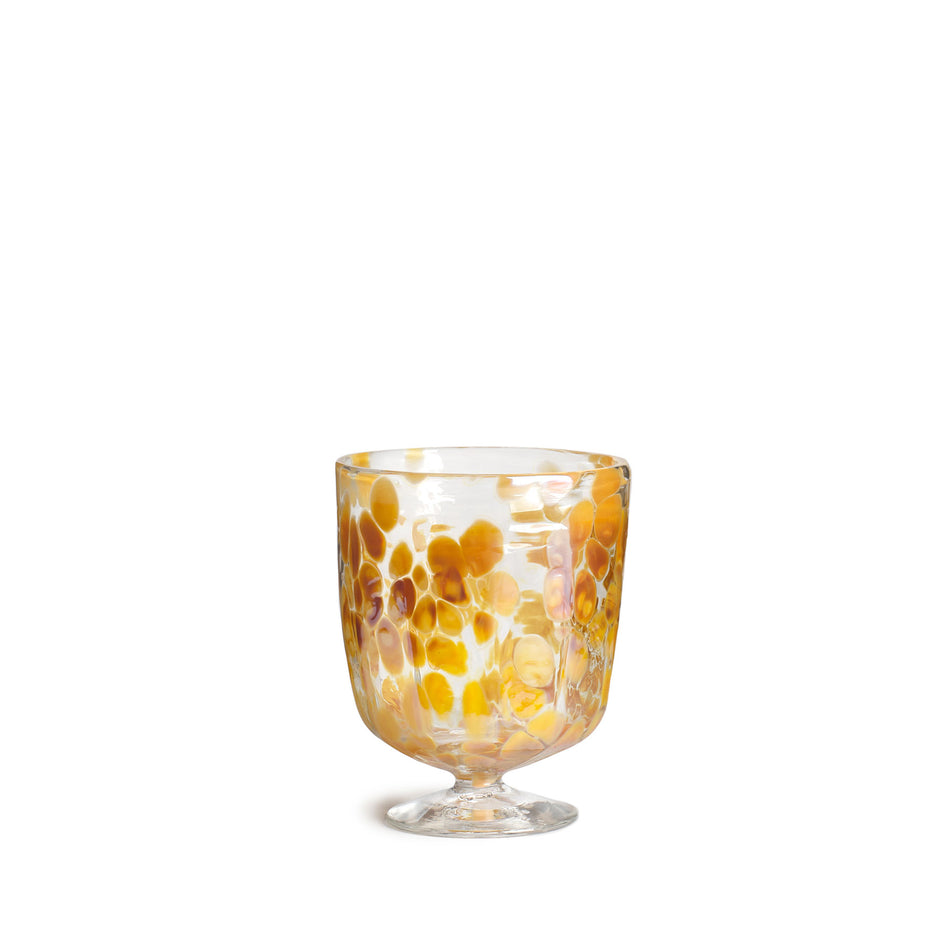 Tall Footed Glass in Tortoise Shell Image 1