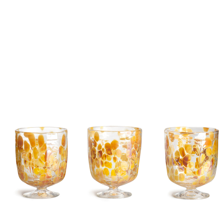 Tall Footed Glass in Tortoise Shell Image 2