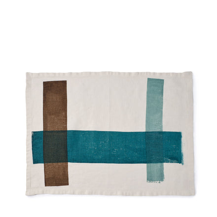 Tela Incrocio Placemat in Peacock Blue (Set of 2)