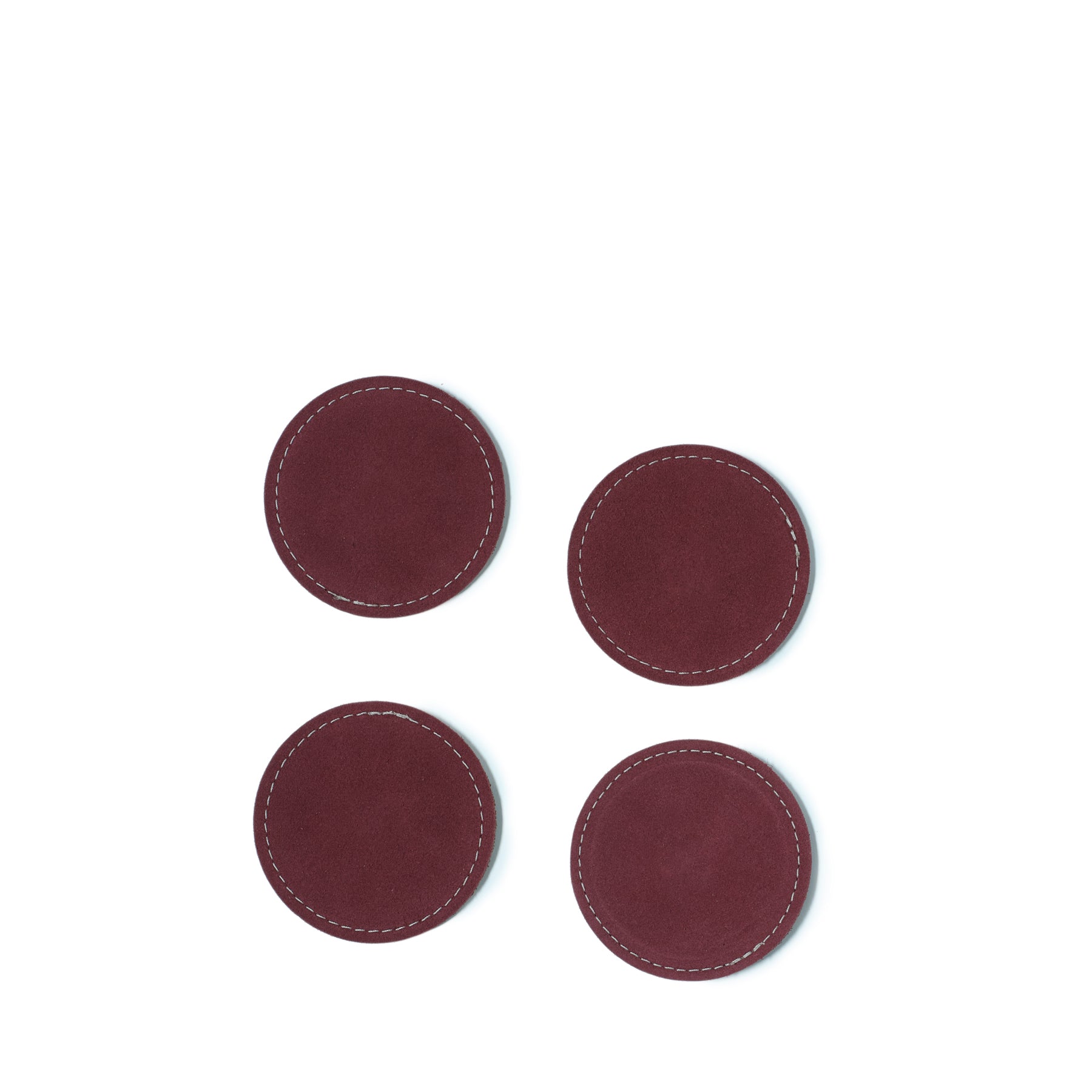 Suede Coaster in Eggplant (Set of 4) Zoom Image 1