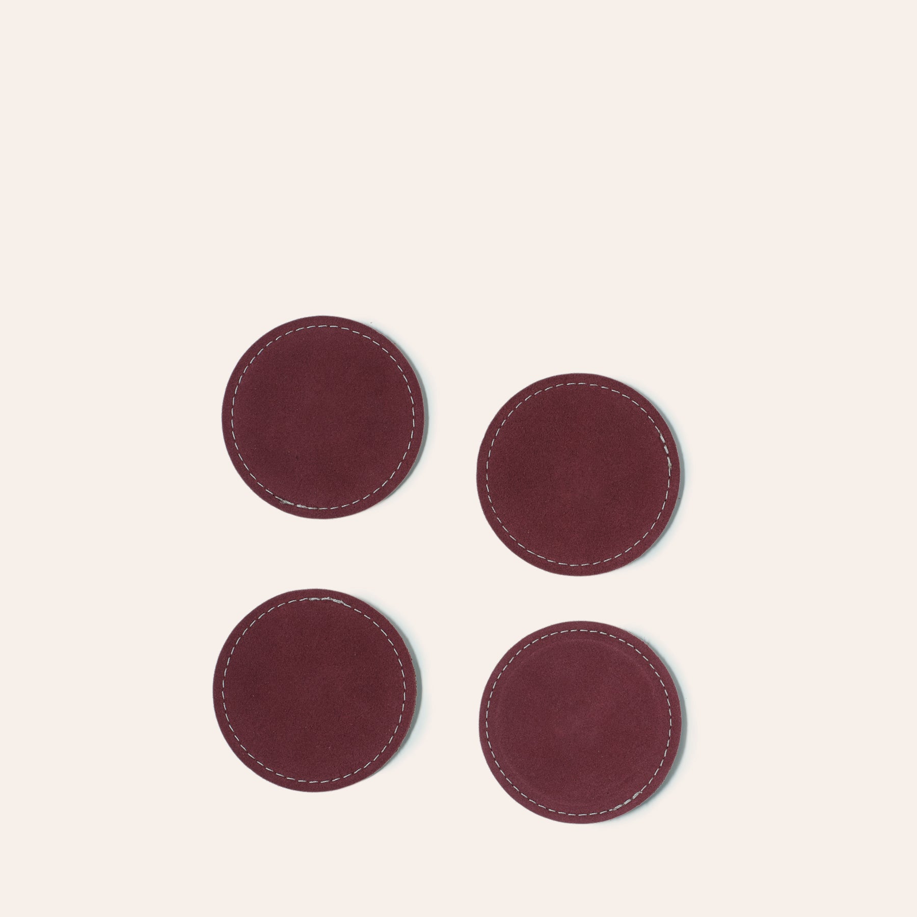 Suede Coaster in Eggplant (Set of 4)