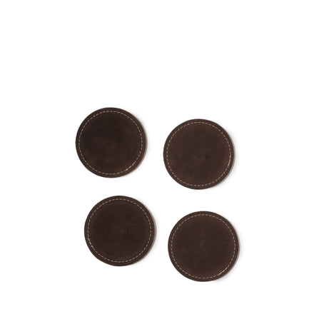 Suede Coaster in Chocolate (Set of 4)