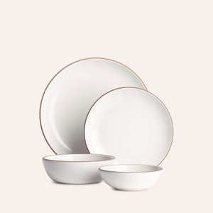 Opaque White 4-Piece Dinnerware Set