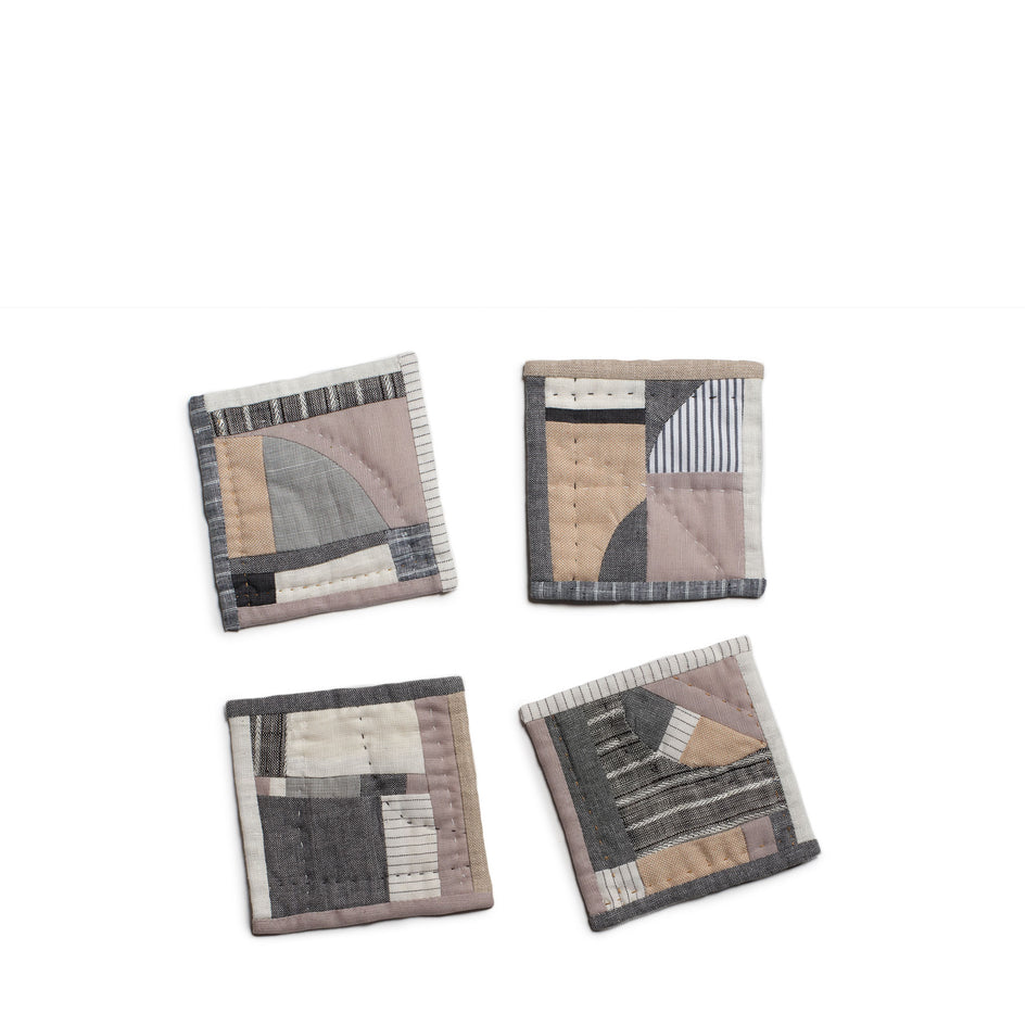Patchwork Coaster in Gray (Set of 4) Image 1