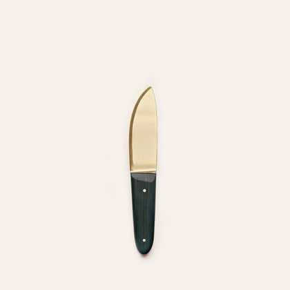 Large Brass and Walnut Cheese Knife