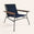 Canvas Lounge Chair in Navy Natural Steel