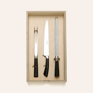 Carving Knife Set with Black Handle