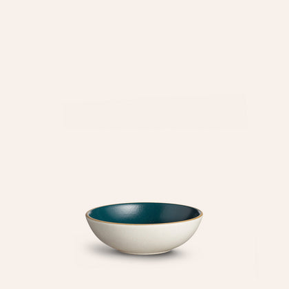 Dessert Bowl in Teal / Sand