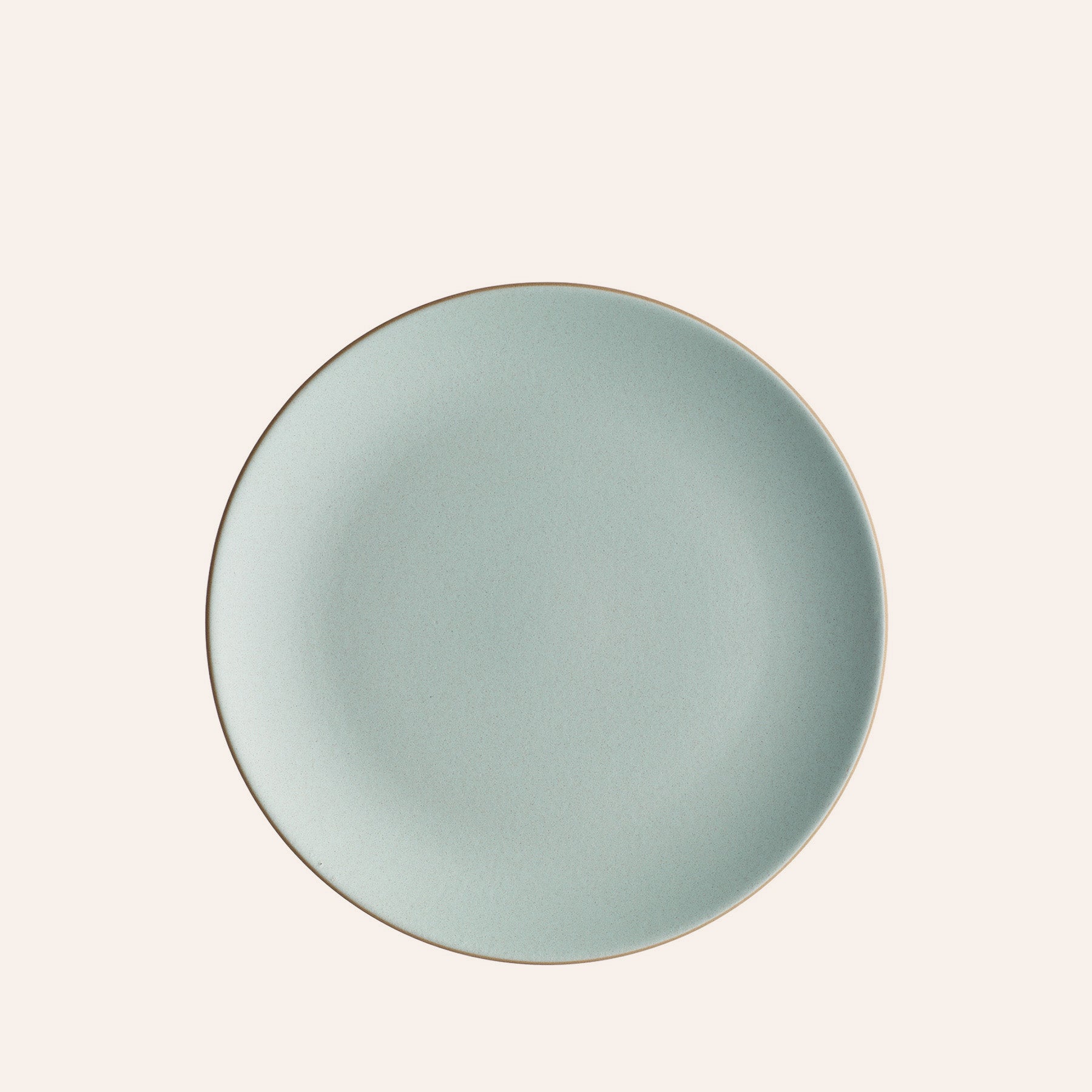 Dinner Plate in Aqua / Chocolate Brown