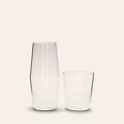 Luisa Bonne Nuit Carafe and Cup in Clear