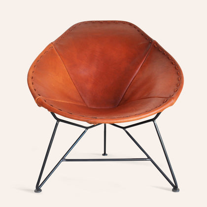Leather Oval Chair