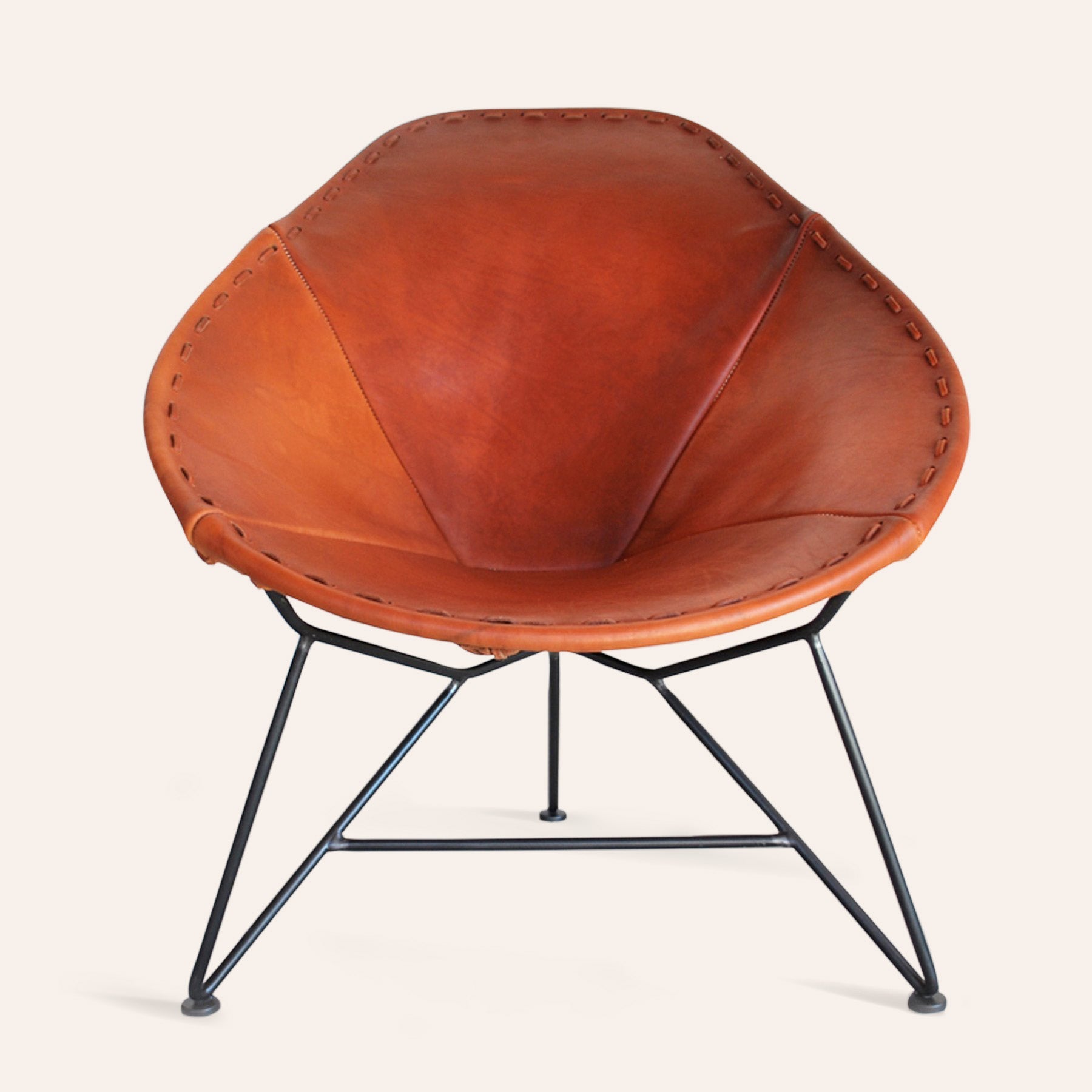 Leather Oval Chair