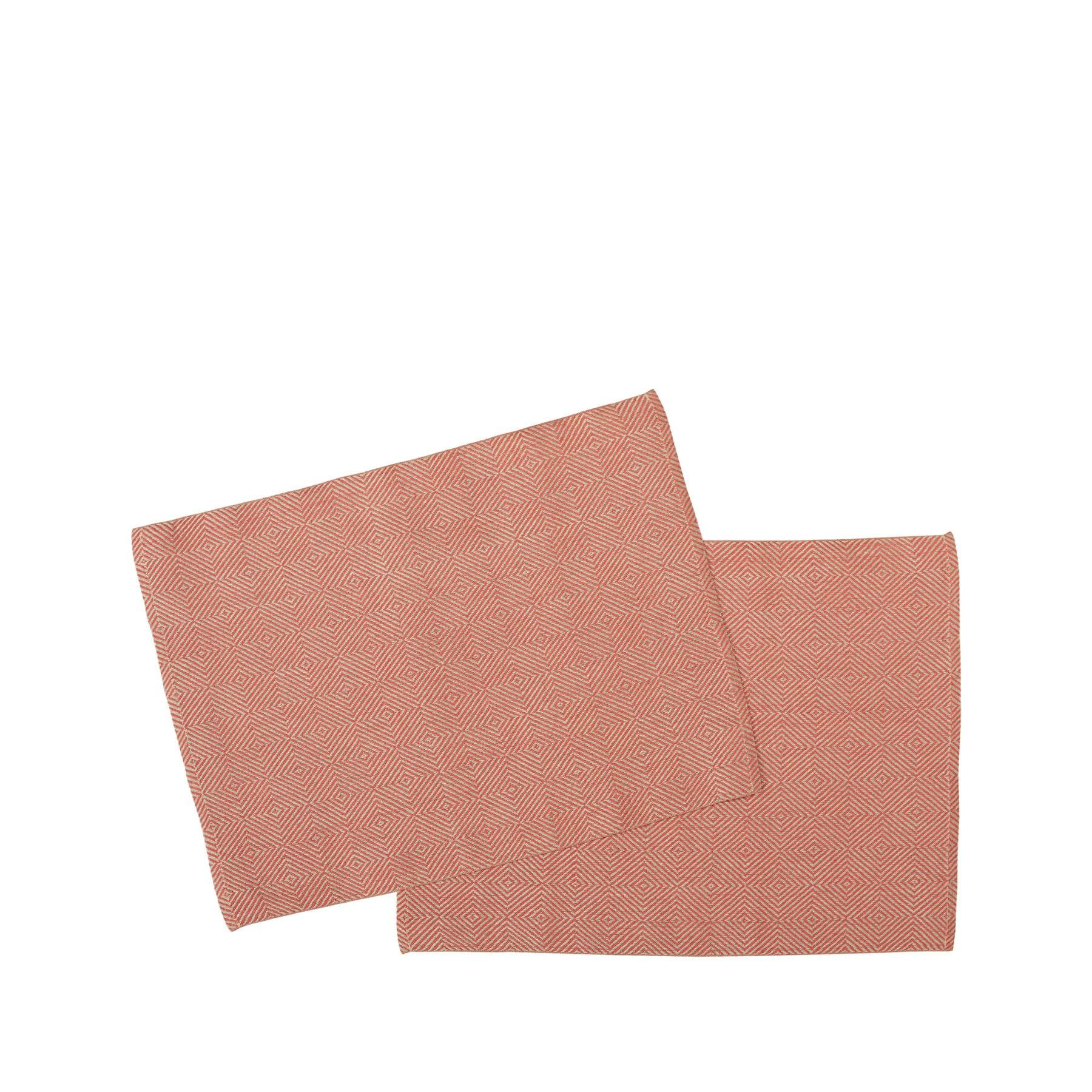 Rutig Strandrag Placemats in Brick Red (Set of 2) Zoom Image 1
