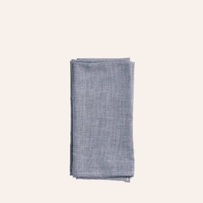 Organic Cotton Gauze Napkins (Set of 4) in Blue