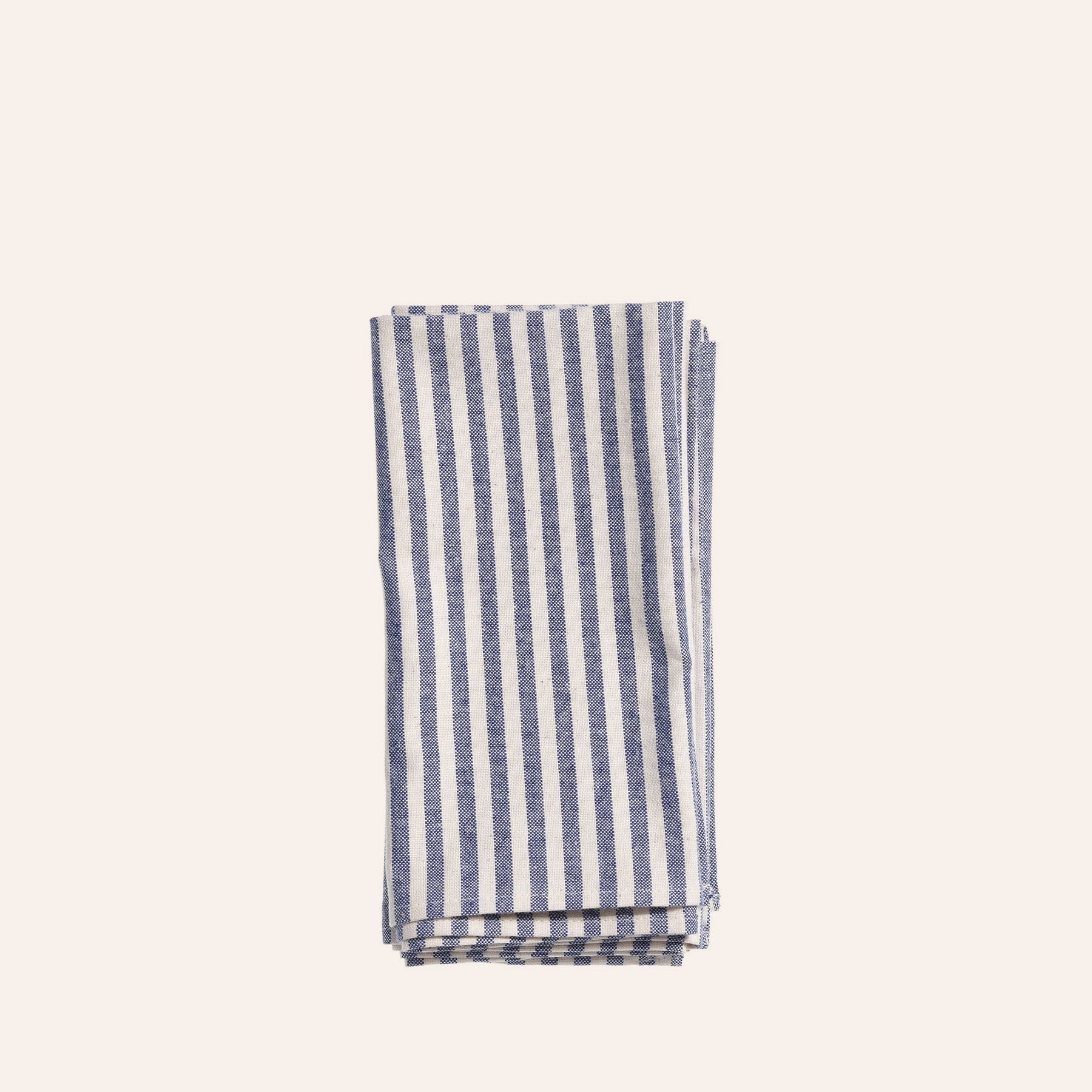 Organic Cotton Ticking Stripe Napkins (Set of 4) in Blue Striped