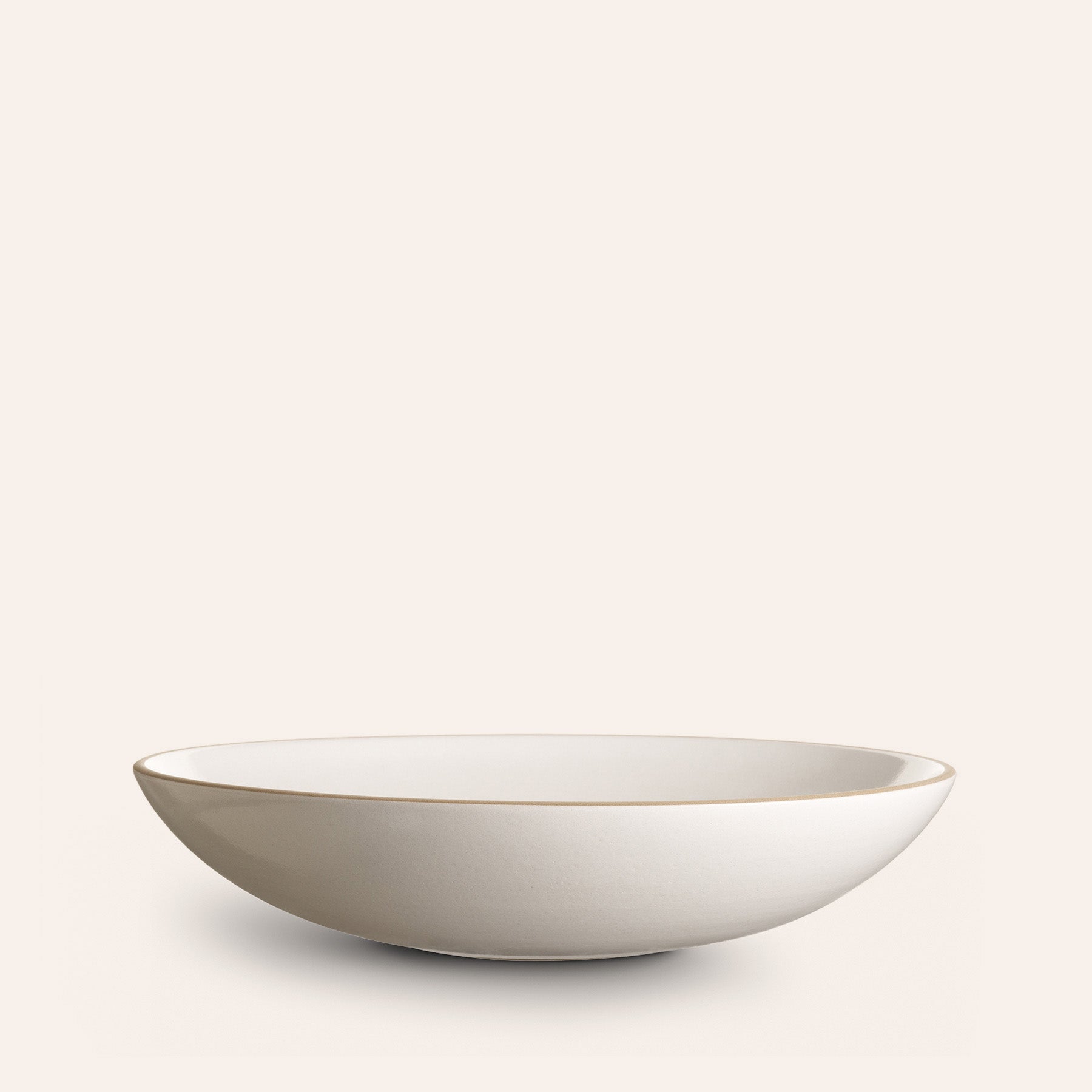 Shallow Salad Bowl in Opaque White
