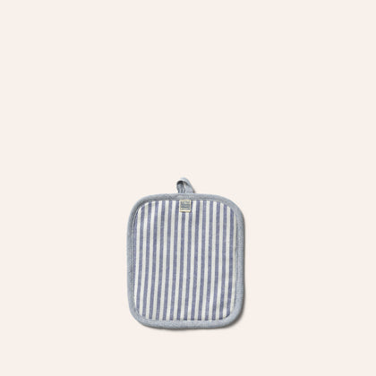 Organic Cotton Ticking Stripe Potholder in Blue