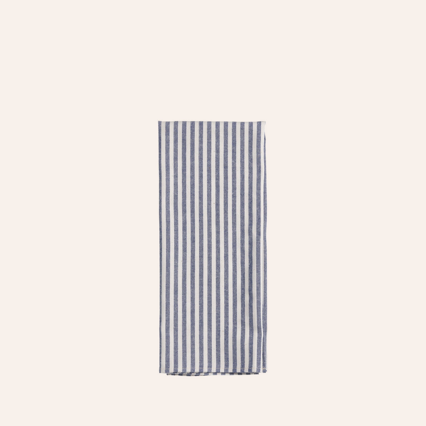 Organic Cotton Ticking Stripe Tea Towel in Blue