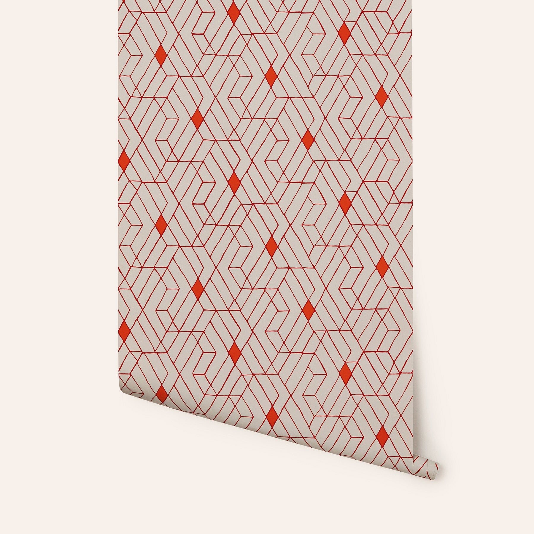 Wallpaper in Cayenne Quilt
