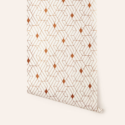 Wallpaper in Copper Quilt