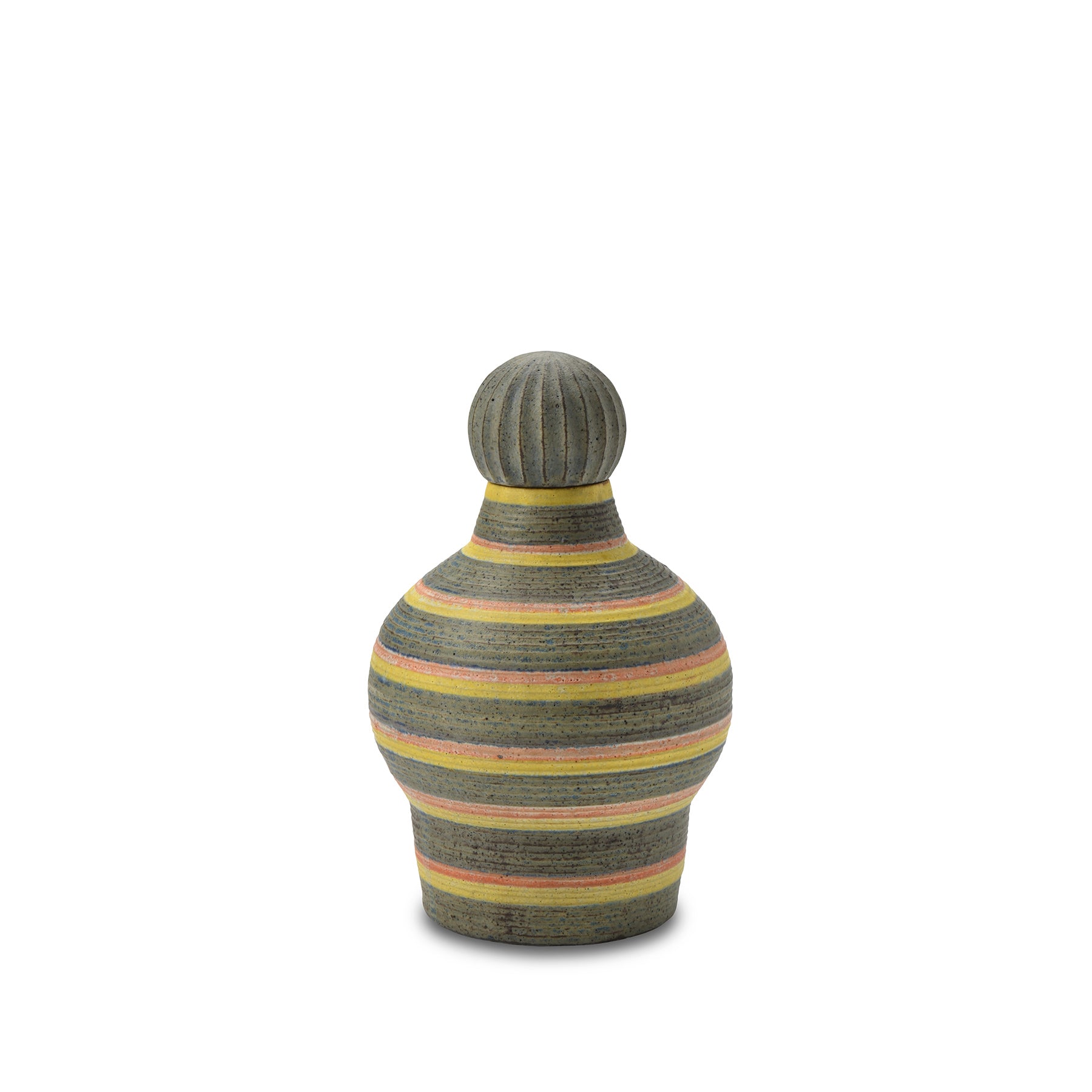 #33 Pumpkin Vessel with Horizontal Stripes Zoom Image 1