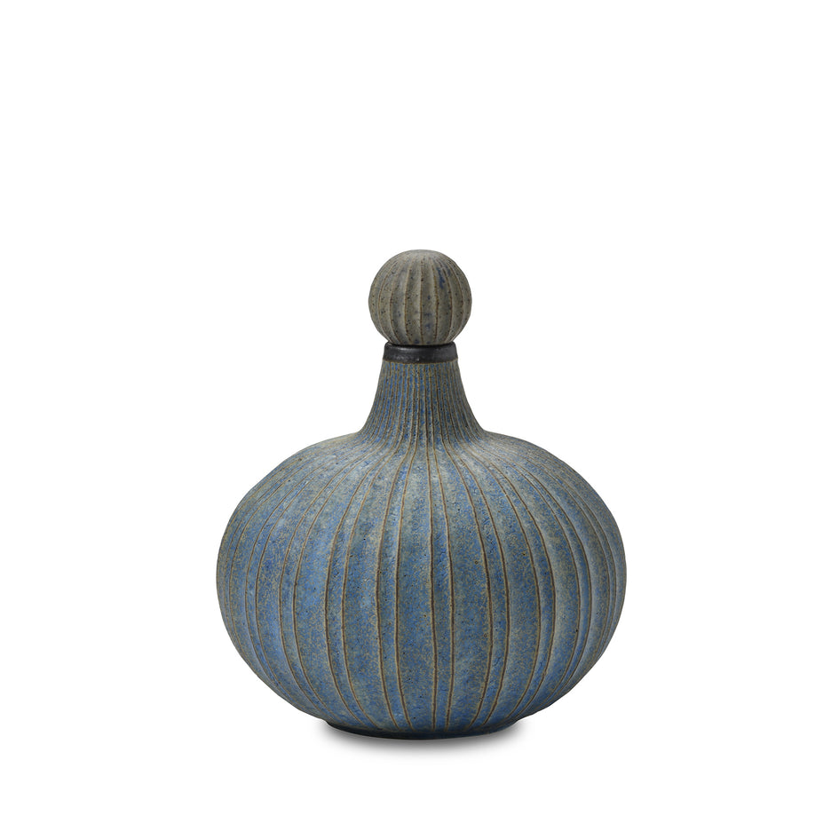 #42 Pumpkin Vessel in Indigo Image 1