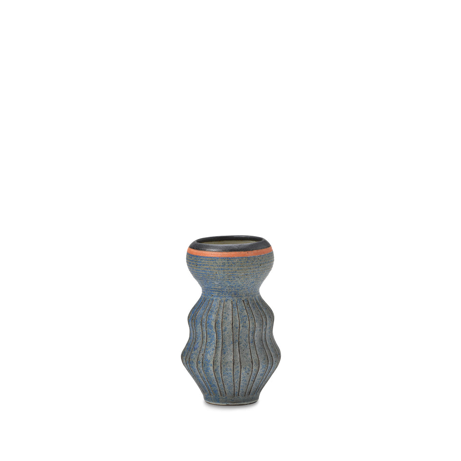 #80 Small Kokeshi Vessel in Indigo Image 1