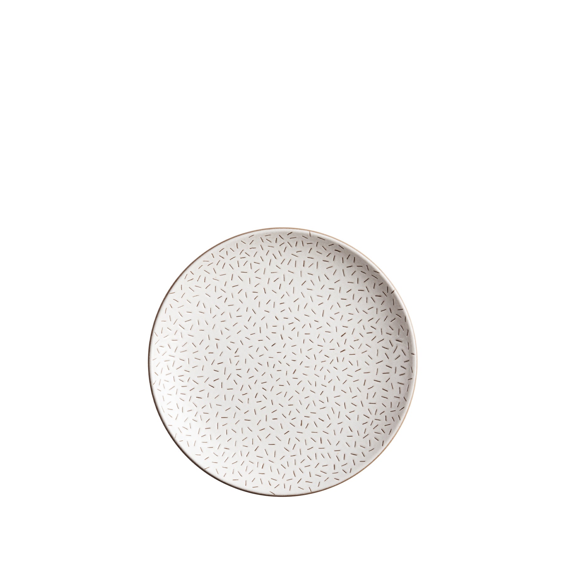 Seed Stitch Etched Salad Plate in Opaque White Zoom Image 1