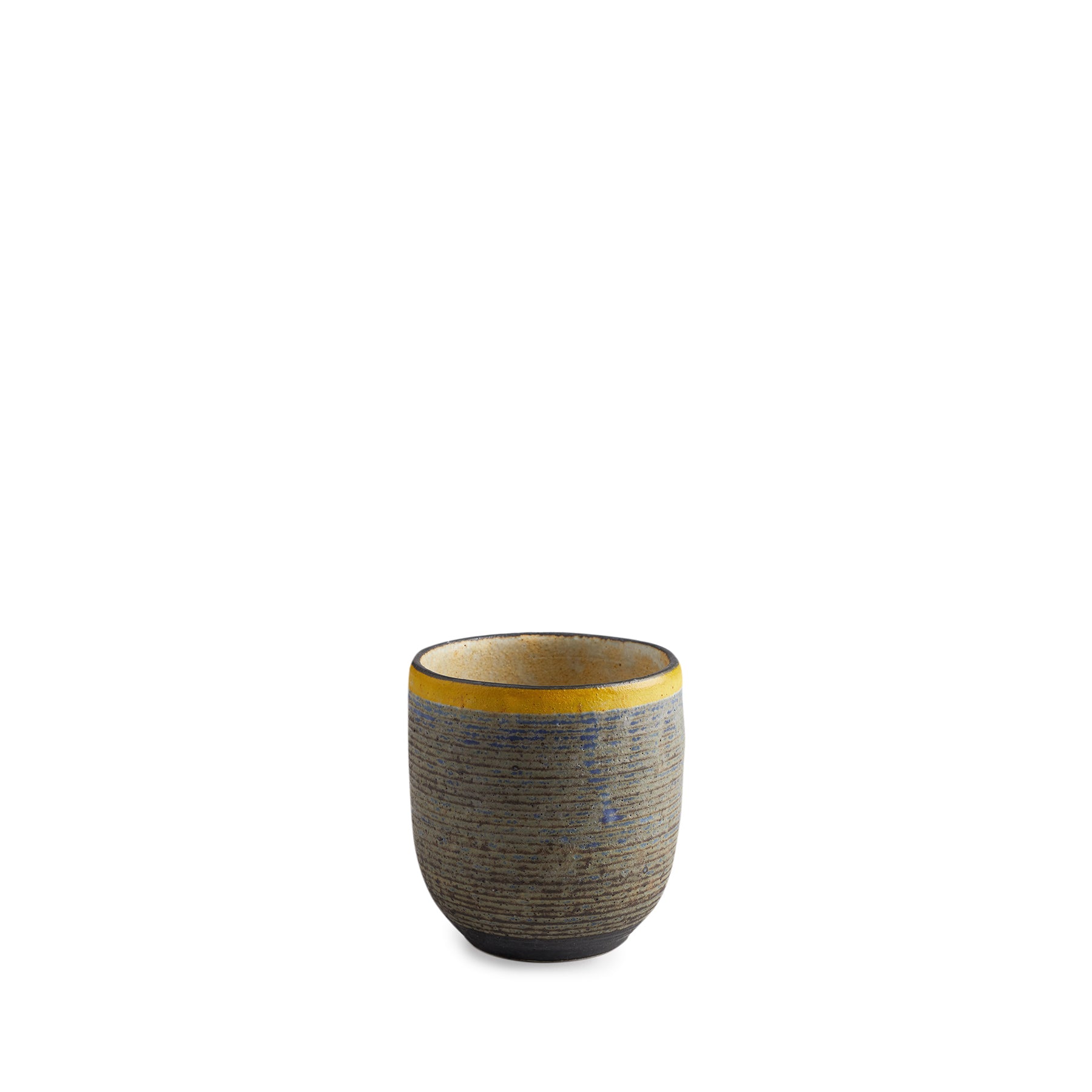 #45 Large Tumbler in Indigo with Yellow Ring Zoom Image 1