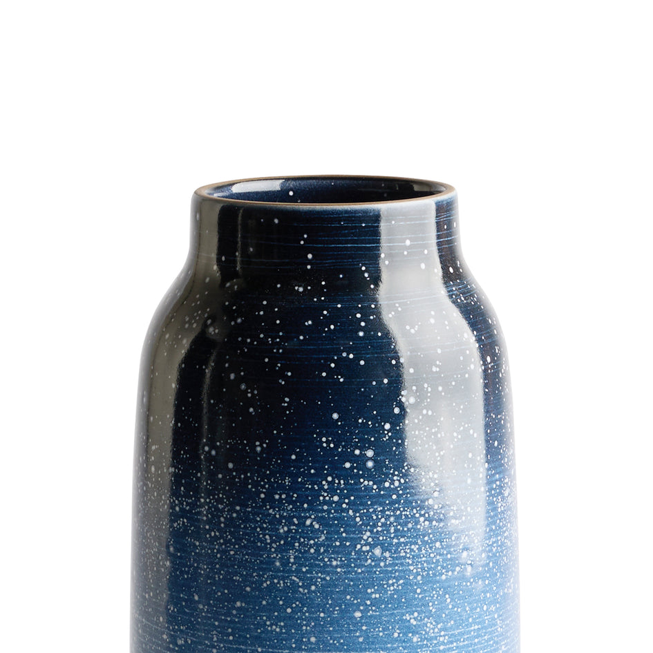 Tall Vase in Midnight, Stillwater, and Opaque White Image 3