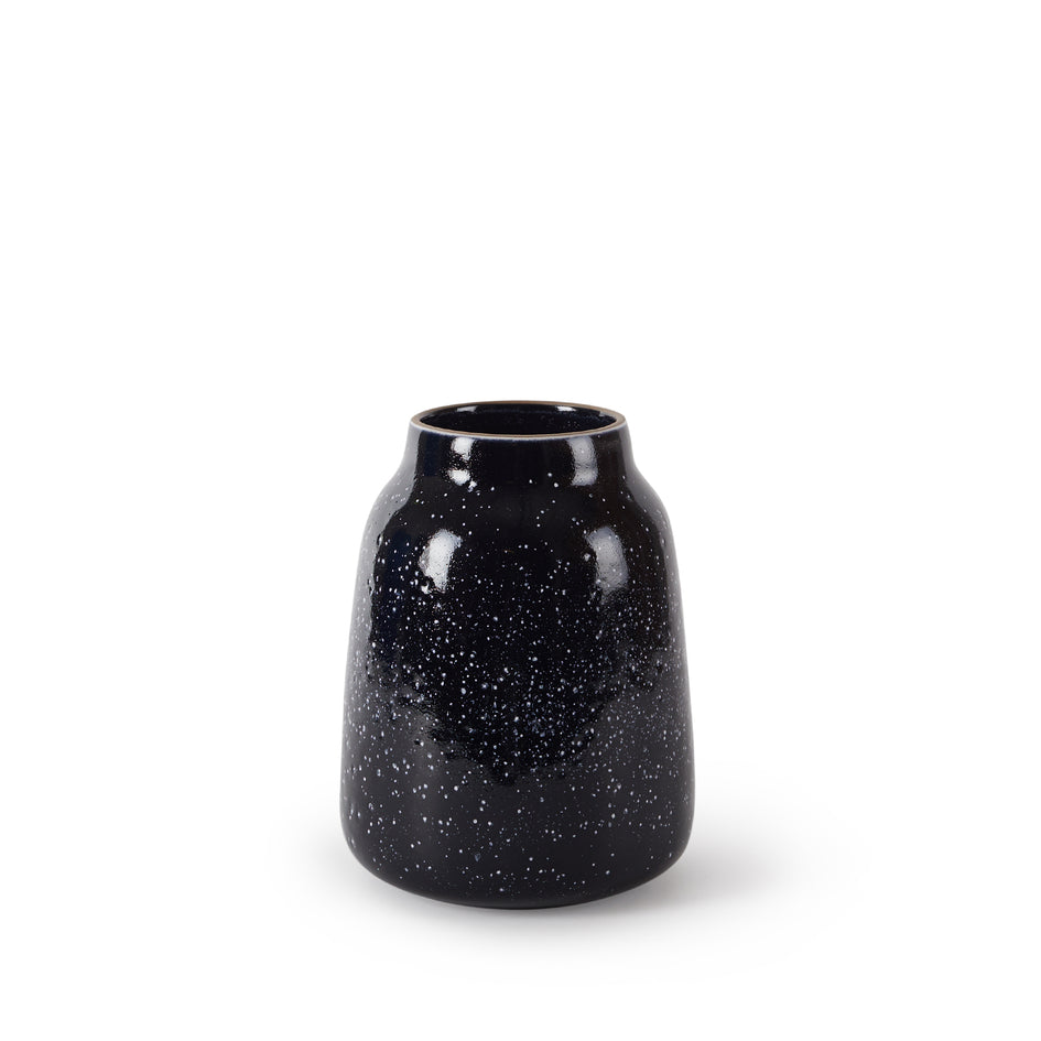 Wide Vase in Midnight and Opaque White Image 1