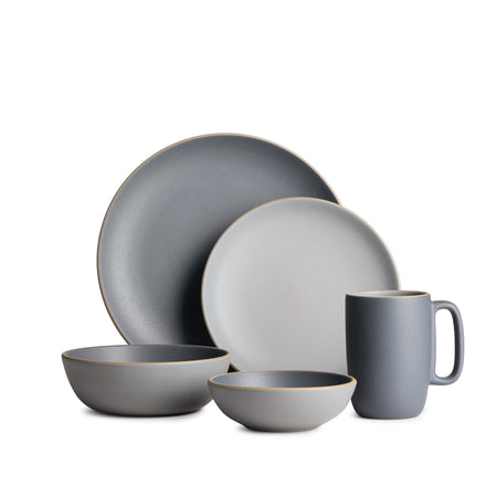 Indigo Slate 5-Piece Dinnerware Set
