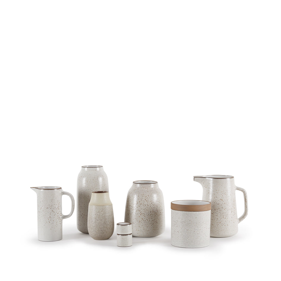 Neck Vase in Vanilla Bean and Matte Brown Image 4